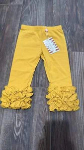 Girls Serendipity gold icing ruffle leggings - new with tags - Picture 1 of 4