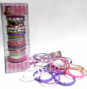 18 ASSORTED CHILDREN PRETTY BANGLES GLAM JEWELRY BRACELETS PLAYSET KIDS GIRLS 3+ - Picture 1 of 4