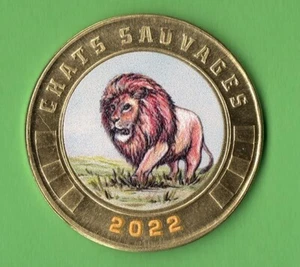 Moneda tromelina 2022 3 francos gato chats sauvages - Imagen 1 de 2