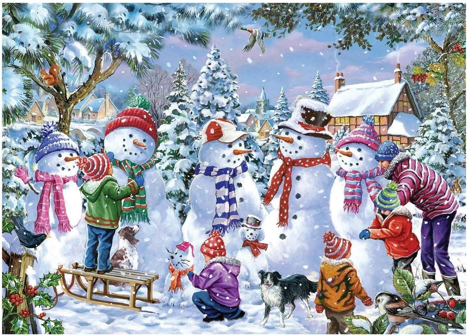 House of Puzzles Seven Silly Snowmen Jigsaw Puzzle (1000 Pieces) - Image 1 of 1