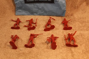 CLASSIC TOY SOLDIERS 8 PC FRONTIERSMEN RUST BROWN 1/32 - Picture 1 of 5