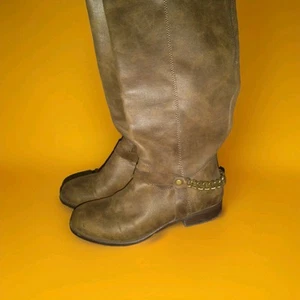 Lane Bryant Brown Chain Tall Boots sz 9W - Picture 1 of 12