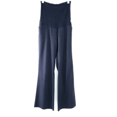 Black Motherhood Maternity Work Pants Slacks Small Front Pockets Trousers Solid - Image 1 of 4