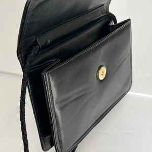 JAY HERBERT New York Vintage Y2K Cross Body Black Leather Whimsical Goth Purse - Picture 1 of 14