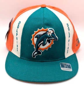 Deadstock Vintage Miami Dolphins Reebok Mütze Herren 7 1/2 NFL On Field Football 2002 Neu mit Etikett - Bild 1 von 11