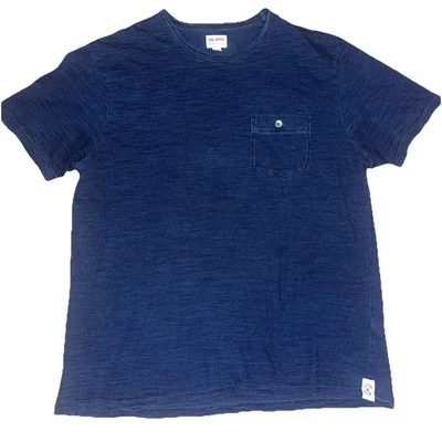 Camiseta Todd Snyder Lavada Azul Marino Bolsillo Slub XL $108 Alta Moda Nueva York Preppy Lujo Foto 1 de 4