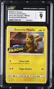 Pokémon Detective Pikachu 2019 Italian Black Star Promos SM190 CGC 9 Mint Card - Bild 1 von 1