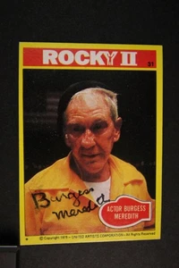 BURGESS MEREDITH (1907-1997) (ROCKY~BATMAN) AUTOGRAPH TRADING CARD~ - Picture 1 of 1