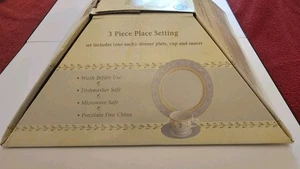 Heritage Mint Enchanted Garden 3pc China Place Setting In Original Box - Picture 1 of 11