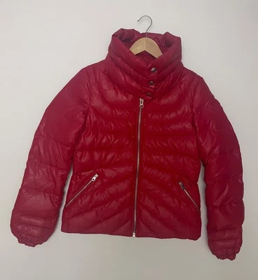 Chaqueta acolchada Miss Sixty para mujer roja estilo Y2K cuello embudo talla M Foto 1 de 4