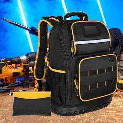 Electrician Tool Backpack Storage Bag for Construction Repairman Work Worker - Image 1 of 4