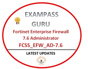 FCSS_EFW_AD-7.6 Enterprise Firewall 7.6 Administrator! 57QA! SEPTEMBER UPDATES - Picture 1 of 1