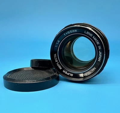 Tomioka Made Super Reflecta 55mm f1.4 M42 Vintage Lens With Lens Caps - Image 1 of 4