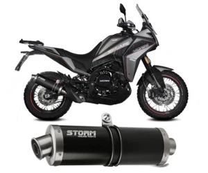 Terminale di Scarico Oval Storm Inox NeroMoto Morini X-CAPE 650 2021>2023 - Imagen 1 de 3