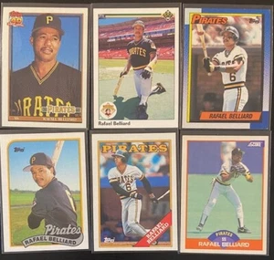 Rafael Belliard (6) Card Lot Topps Pittsburg Pirates - Picture 1 of 2