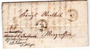 Württemberg 1864 Weikersheim O Mechlingen Múltiples Gelaufener Carta de Servicio - Imagen 1 de 1