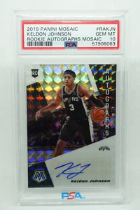 2019-20 Mosaic Keldon Johnson Prizm Rookie Auto Autograph RC #RA-KJN PSA 10 - Picture 1 of 2