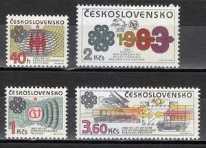 Czechoslovakia MNH 1983 Mi 2705-2708 Sc 2450-2453 World Communications Year ** - Picture 1 of 1