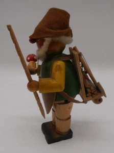 Räuchermännchen Wanderer Pilzsammler Erzgebirge Steinbach Volkskunst  H 20 cm - Bild 1 von 4