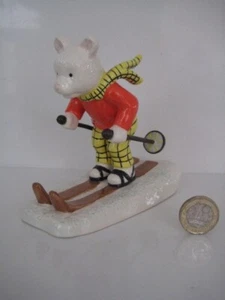 RUPERT TAKES A SKIING LESSON RB 20 ROYAL DOULTON CERTIFICATE & BOX NEW ORNAMENT - Picture 1 of 16