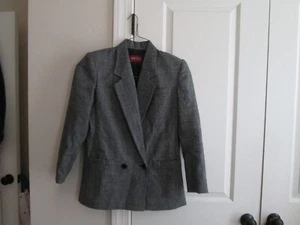 BLAZER MUJER TALLA 4 DE COLECCIÓN SSOON NEGRO/BLANCO * HOMBRERAS - Imagen 1 de 4