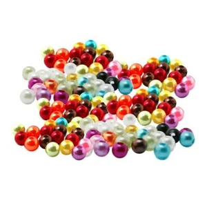 500 Pieces 6mm Round Plastic Imitation Pearl Spacer Beads for Making - Picture 1 of 28