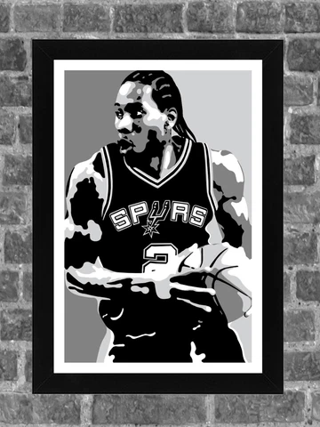 San Antonio Spurs Kawhi Leonard Portrait Sports Print Art 11x17 Cover