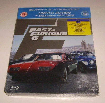 Blu Steel 4 U Fast And Furious 6  Limited Edition Artcards Steelbook New Sealed - Image 1 of 4