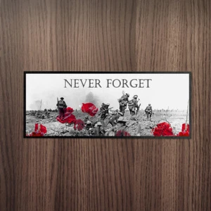 Never Forget Remembrance Bar Runner *DONATION TO POPPY APPEAL EVERY SALE* - Picture 1 of 2