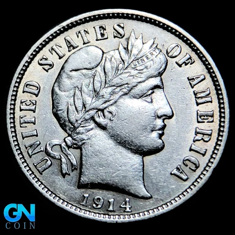 1914 D Barber Dime  #K8362 Cover