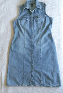 Ralph Lauren Polo Jeans Vestido Para Mujer 12 Snap Completo Diente de Sierra Western Plumero Y2K 90 - Imagen 1 de 15