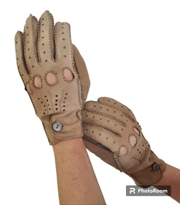 Guantes de cuero convertibles Driver Conductor talla 8,5 = XL vintage clásicos - Imagen 1 de 8