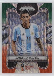 2018 Panini Prizm World Cup Green and Orange Wave Prizm Angel Di Maria #2