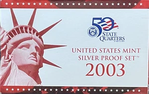 2003-S 10 Coin Silver Proof Set With OGP/COA Greysheet Value $68.00 - Picture 1 of 5