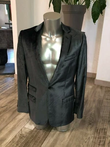Luxurious Jacket Velvet Grey Blue Dolce & gabbana Size 46 like New - Picture 1 of 7