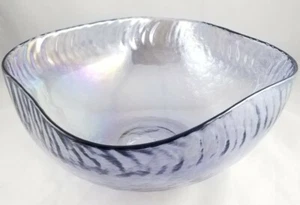 Beautiful Iridescent Purple Yalos Casa Murano 10" Glass Bowl - Picture 1 of 6