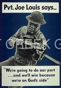 WWII Poster, Joe Louis "We’re going to do our part" Art Print on 11x14" 22522 - Picture 1 of 1