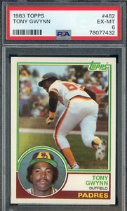 1983 Topps #482 Tony Gwynn San Diego Padres RC Rookie HOF PSA 6 - Bild 1 von 2