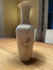 KPM Berlin Vase Asia 34cm Dekor Wollgras Gold und Platin 147/78 nach 1950 - Bild 1 von 5