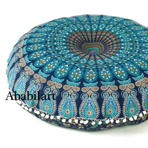 28 In Large Mandala Floor Pillow Ombre Printed Round Bohemian Meditation Cushion - Picture 1 of 70