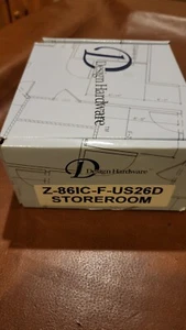 DESIGN HARDWARE "storeroom " Door Knob Set US26D - NEW, NON-LOCKING Z 86IC F - Picture 1 of 6