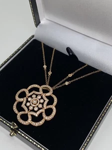 18ct rose gold diamond by the yards chain with Fancy diamond pendant - Picture 1 of 7