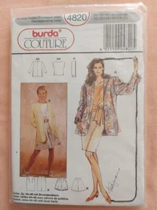 Burda 4820 Women's Couture Jacket, Top, Skirt, Pants & Scarf Pattern Size 10-20 - Picture 1 of 2
