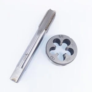 Juego de grifos y troqueles 5/8"-14 UNS grifo de rosca HSS con troquel de roscado redondo mano derecha - Imagen 1 de 4