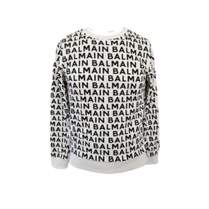 SUDADERA BALMAIN LOGO INTEGRAL WHTBLK BT4Q50 102NE - Imagen 1 de 1