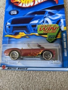 HOT WHEELS 2002 EDITION SHELBY COBRA 427 S/C COLLECTOR #240 RED FREE USA SHIP - Bild 1 von 5