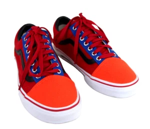 VANS Off The Wall MULTICOLOR BRIGHT CANVAS LACE UP SNEAKERS 9 men's 10.5 women's - Picture 1 of 9