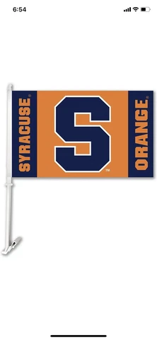 Syracuse Orange Car Flag With Wall Bracket Car Flag Ship Now Man Cave Cover