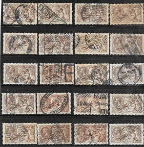 GB King George V Stamps 2/6d Brown Seahorse x 20. Unchecked, as per scan - Picture 1 of 1