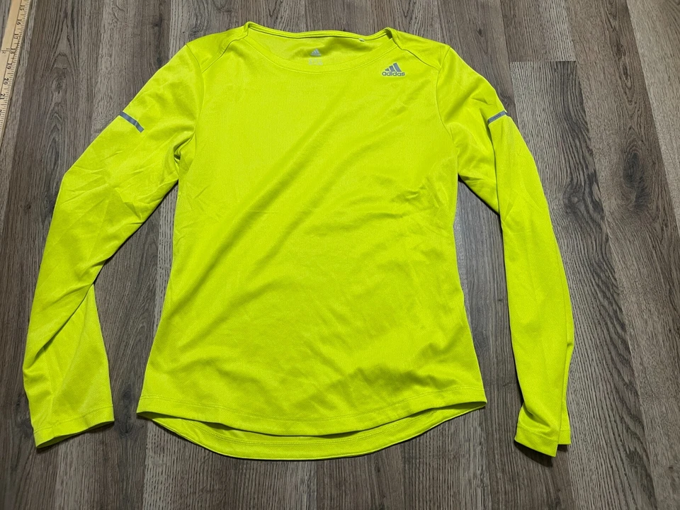 Adidas рубашка, молодежи мальчиков размер маленький, желтый, длинным рукавом рубашка, Activewear - Изображение 1 из 4